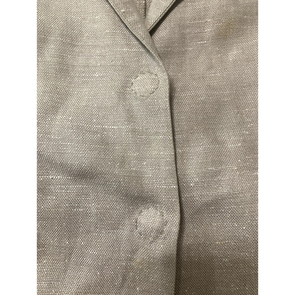 Eileen Fisher Blazer XS Linen Silk Blend Beige Snap Buttons Career Minimalist - Picture 8 of 10